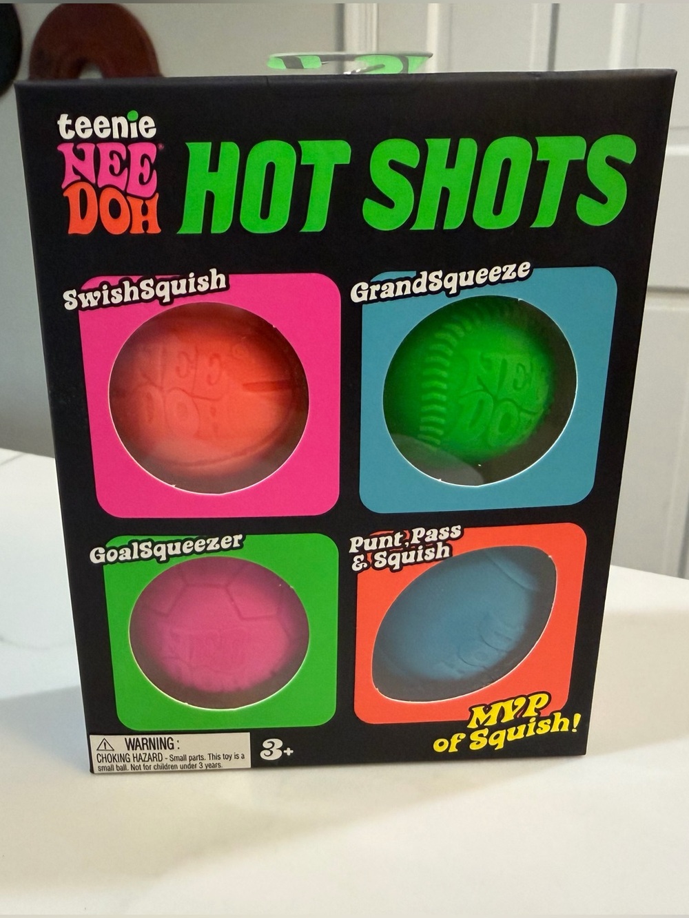 Schylling NEEDOH teenie Hot Shots Set of 4 Spirts Squishys - NEVER OPENED - NIB